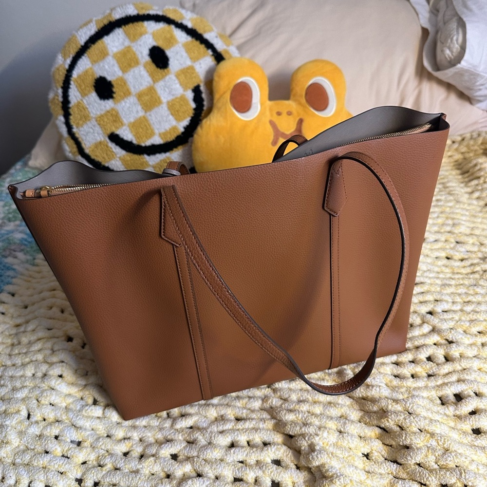 Tory Burch Light Umber Perry Leather Tote